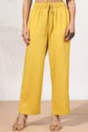 Solid Yellow Palazzo For Women
