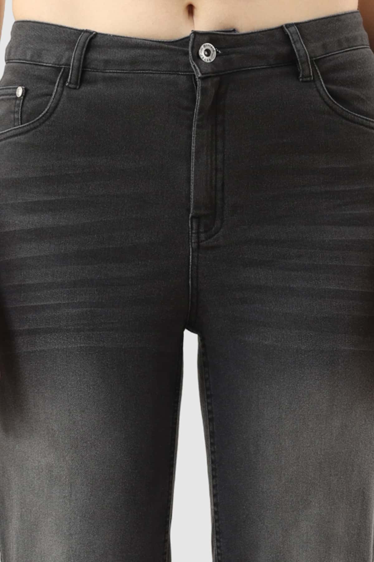 Solid Black Jeans For Women