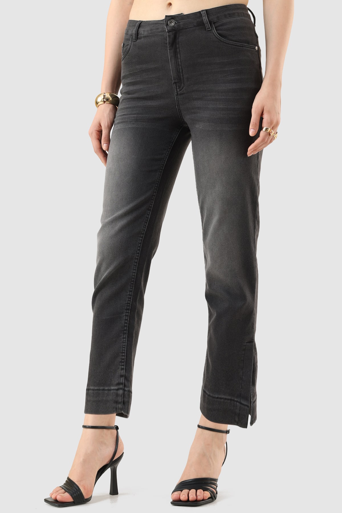 Solid Black Jeans For Women