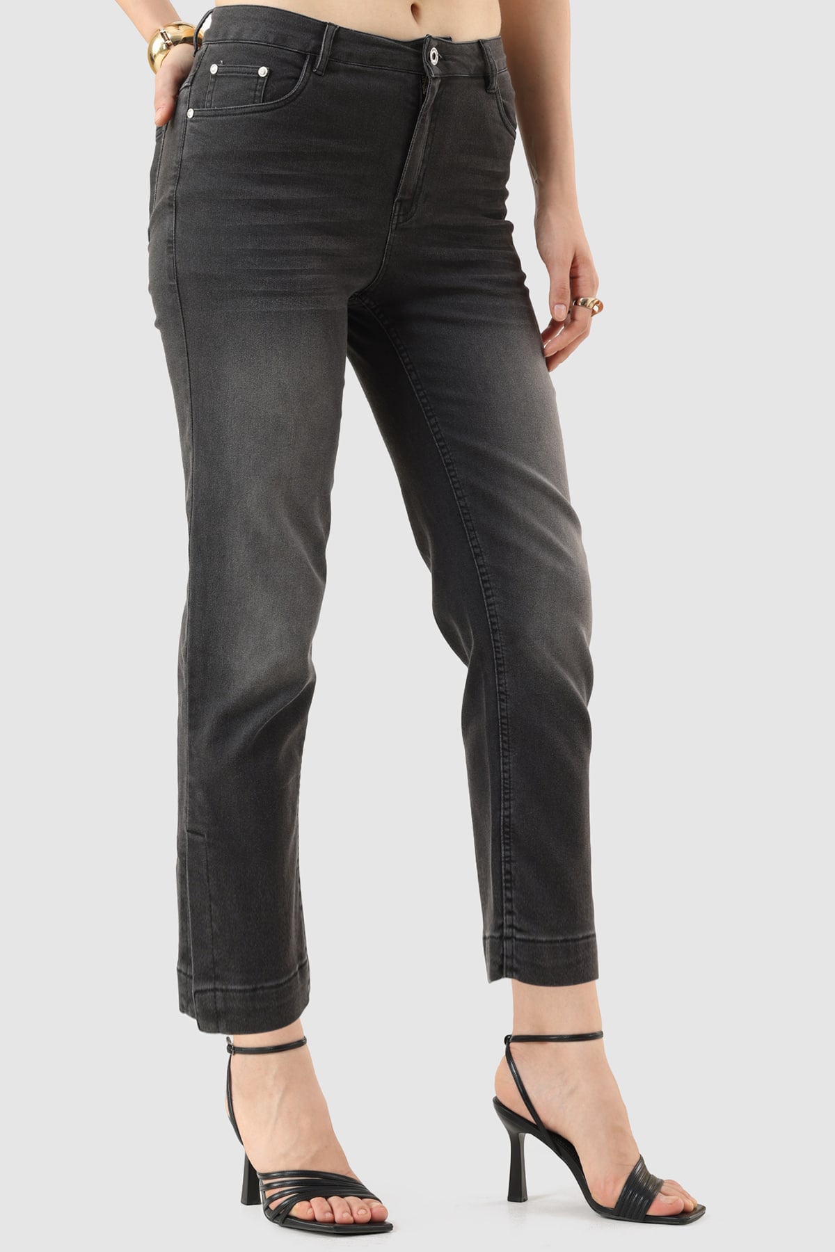 Solid Black Jeans For Women