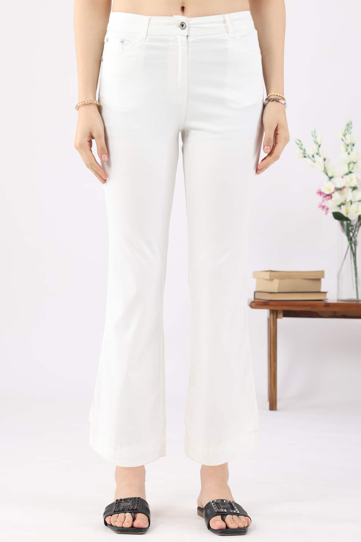 Solid White Jeans For Women