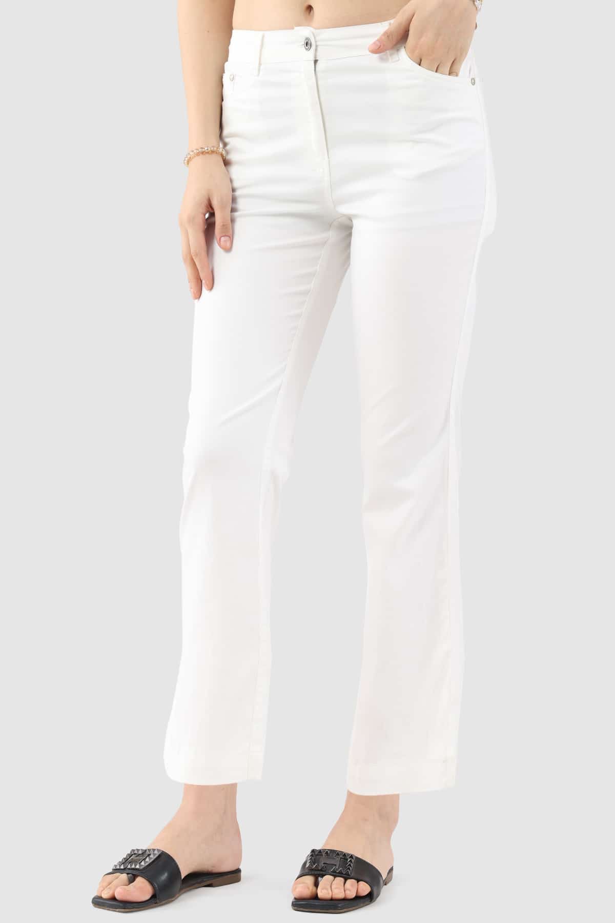 Solid White Jeans For Women