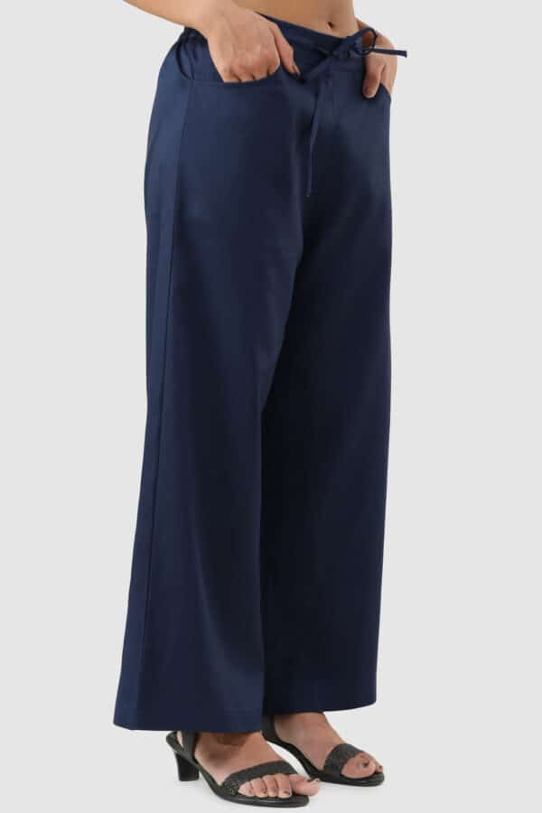Solid Blue Pant For Women