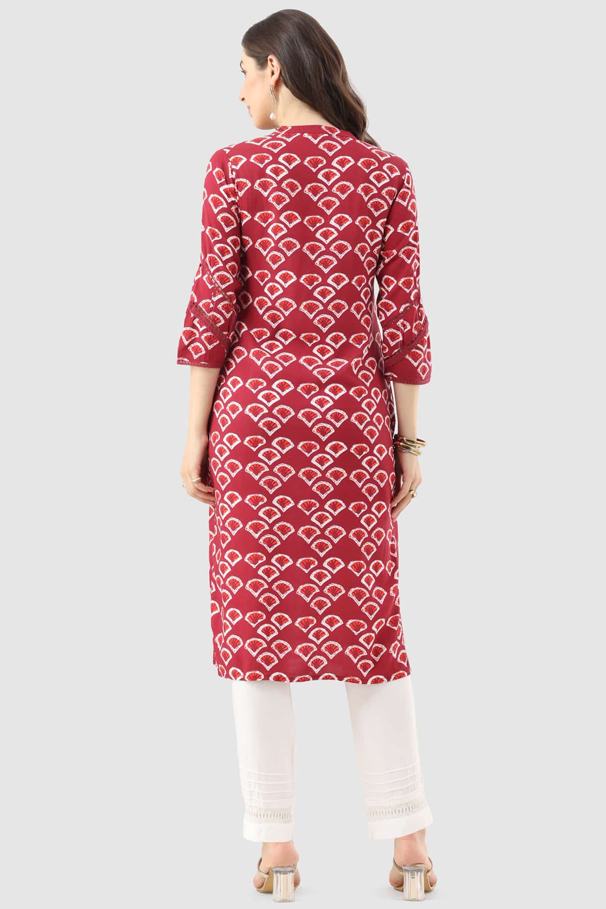 Printed Maroon Colour Kurti For Women