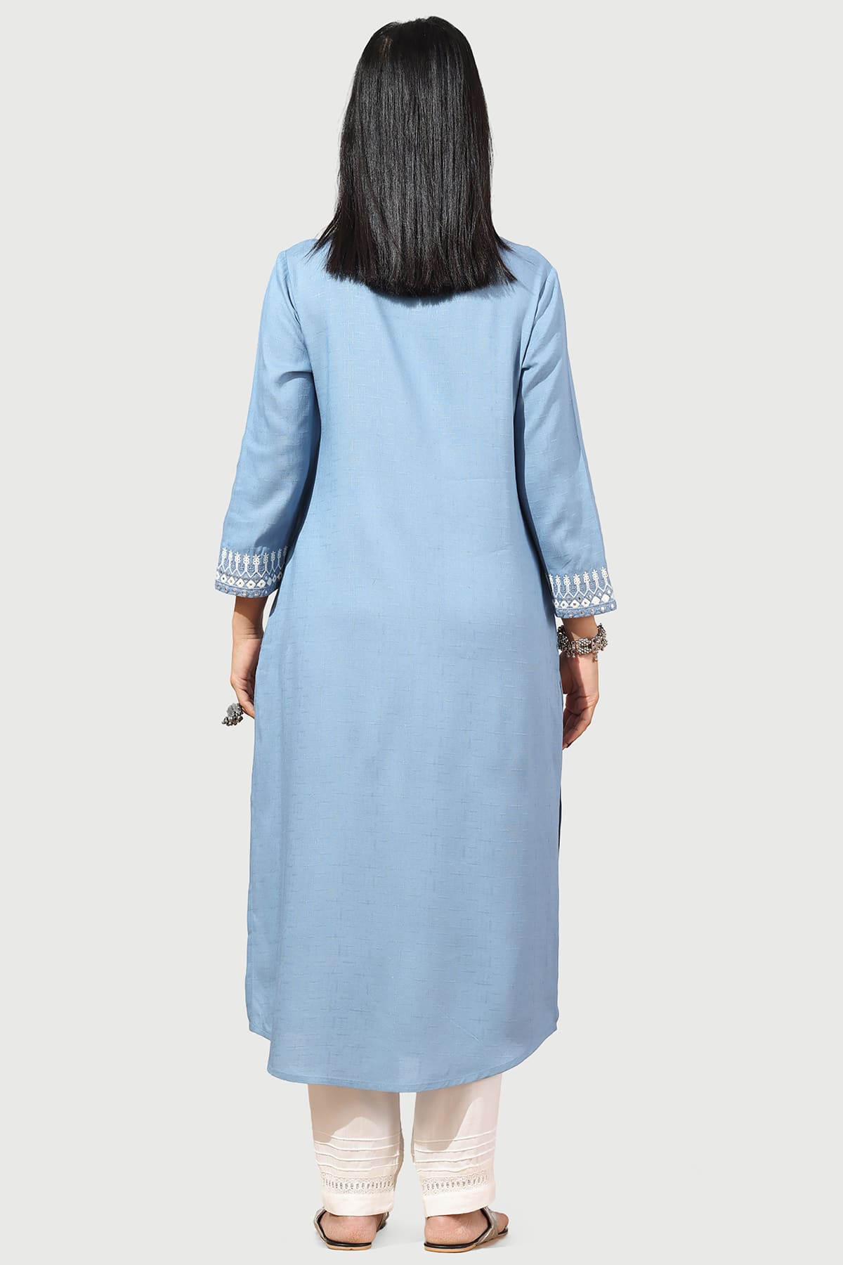 Vintage Blue Kurta For Ladies