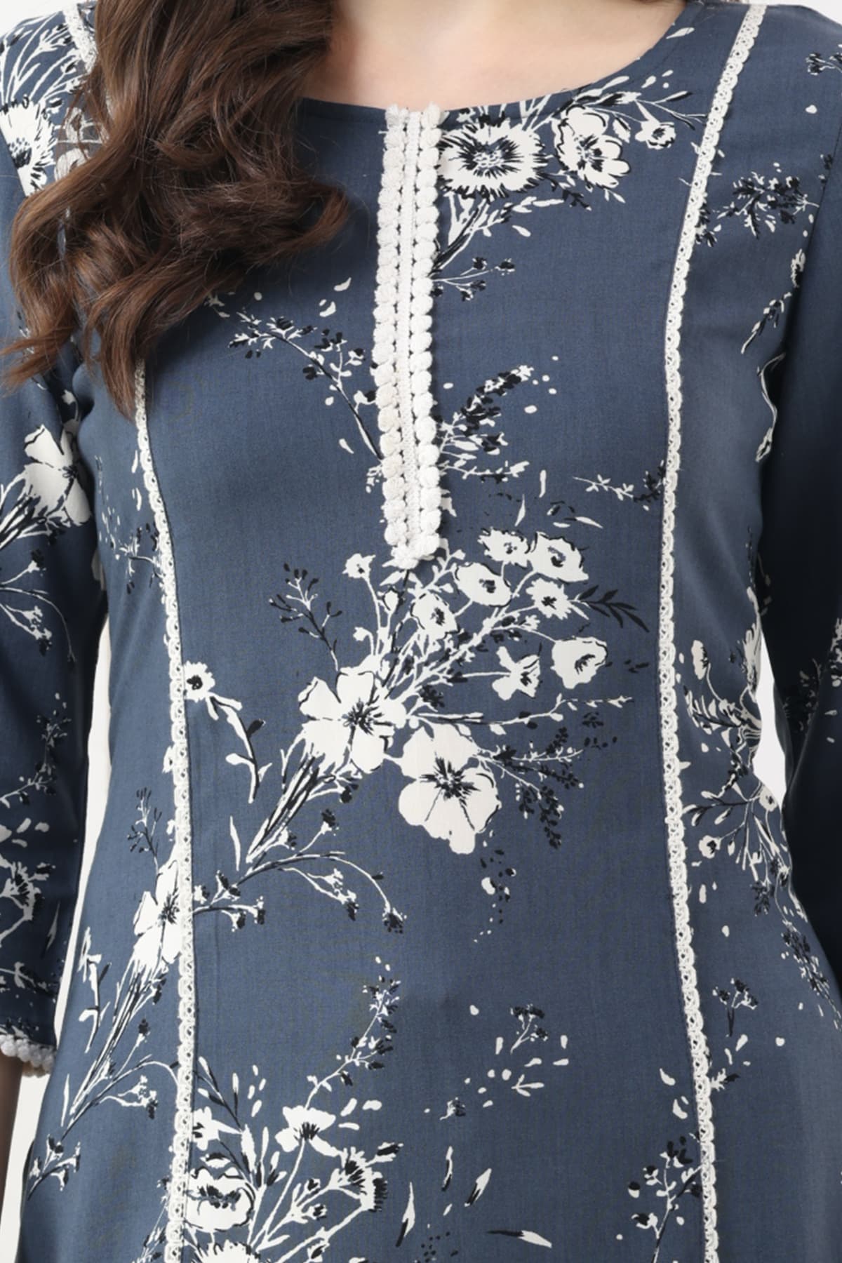 Printed Grey Kurtis For Women