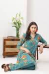 Printed Turquoise Printed Kurtis For Ladies