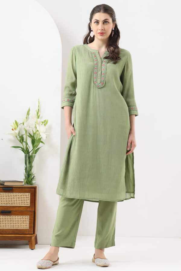 Forest Green Kurtis For Women Long