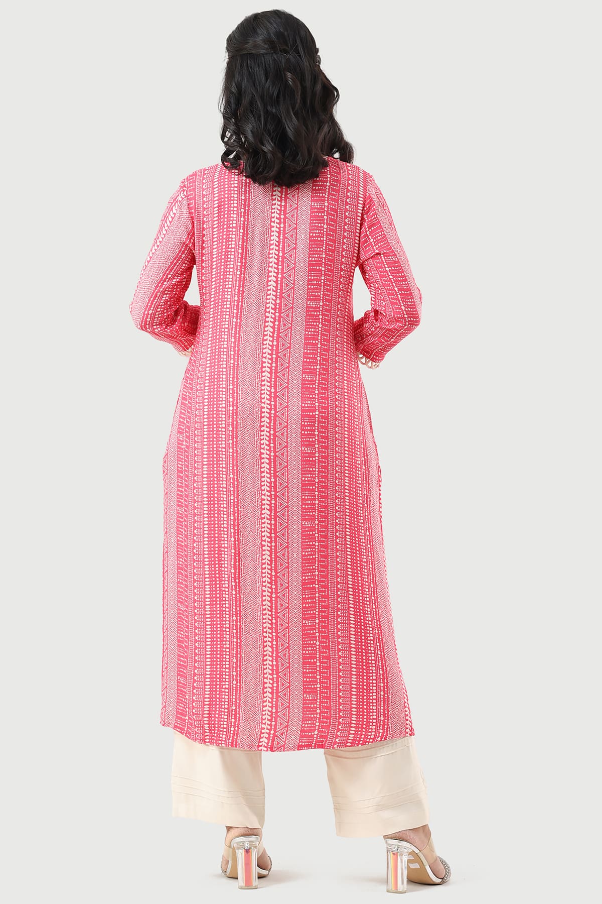 Printed Kurti In Pink Colour For Women
