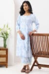 Printed Blue Kurta For Woman