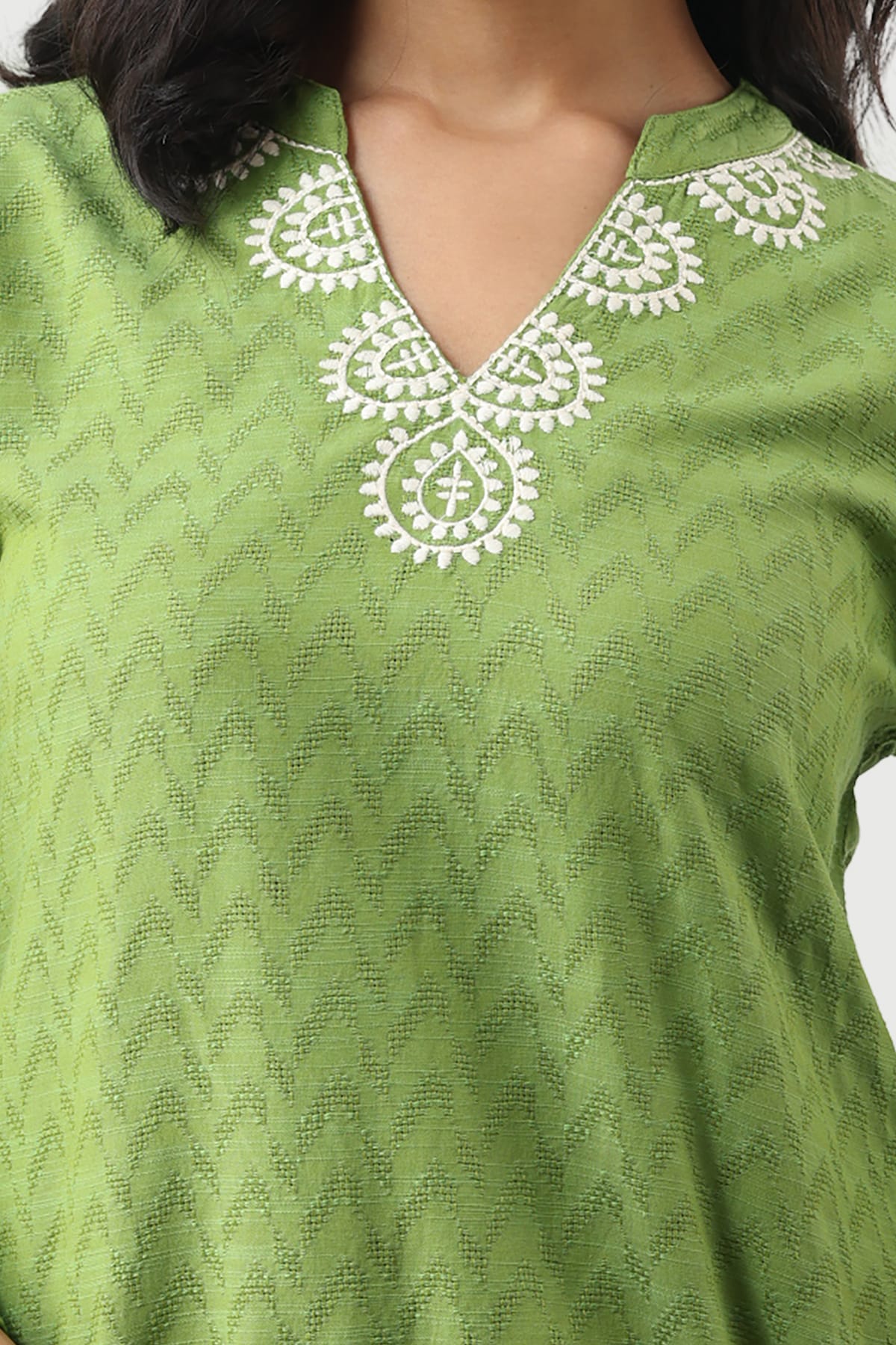 Embroidered Green Kurtis For Women