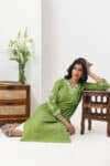 Embroidered Green Kurtis For Women
