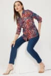 Printed Orange Shirt For Women