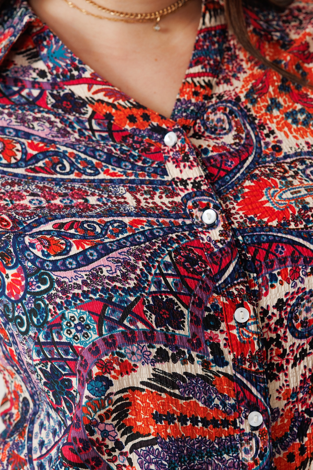 Printed Orange Shirt For Women