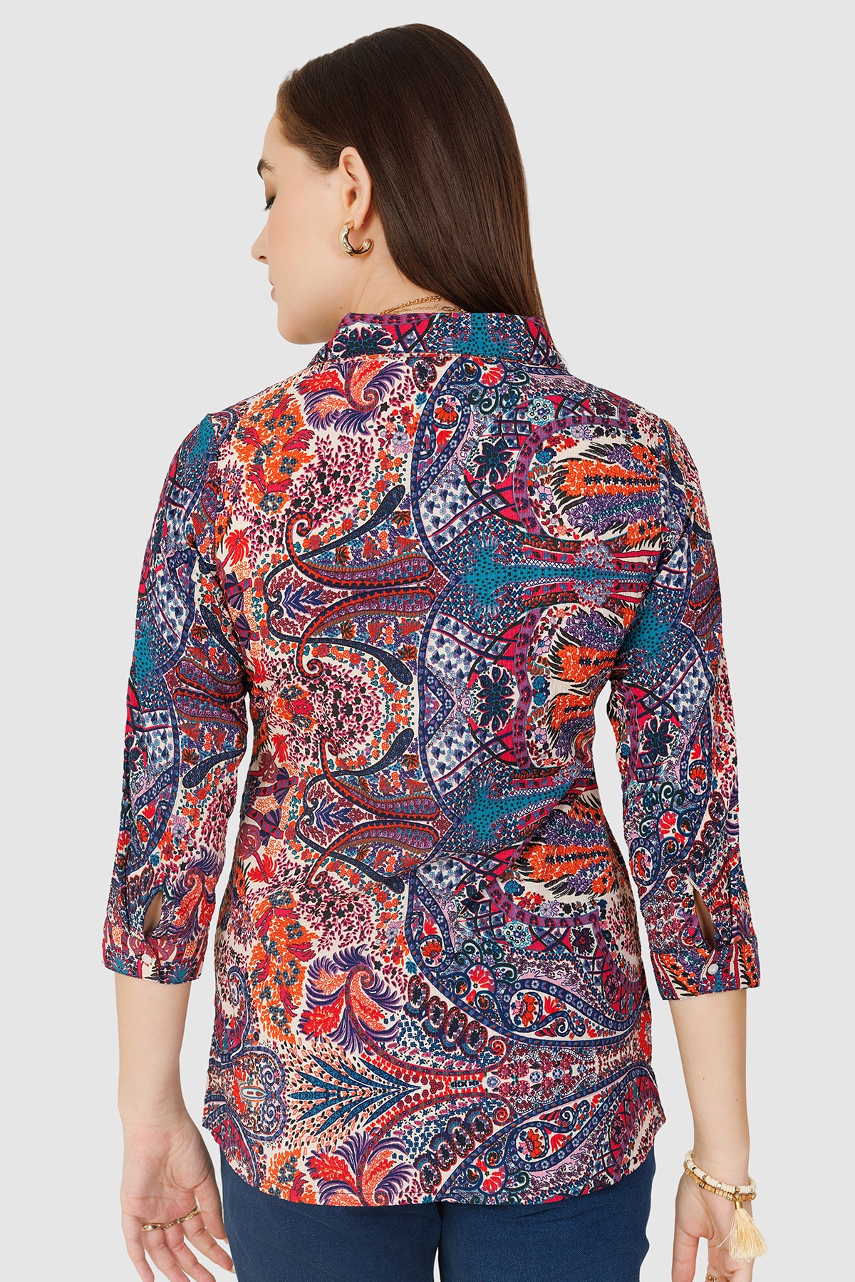 Printed Orange Shirt For Women