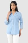Striped Blue Shirt For Ladies