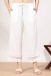 Solid White Palazzo Pants For Woman