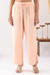 Solid Peach Palazzo For Women