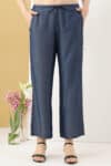 Solid Blue Pants For Women