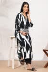 Printed Black And White Kurta For Women