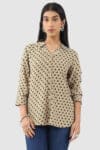 Printed Beige Shirt Women