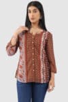 Printed Brown Shirt Women