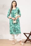 Printed Green Kurta Ladies