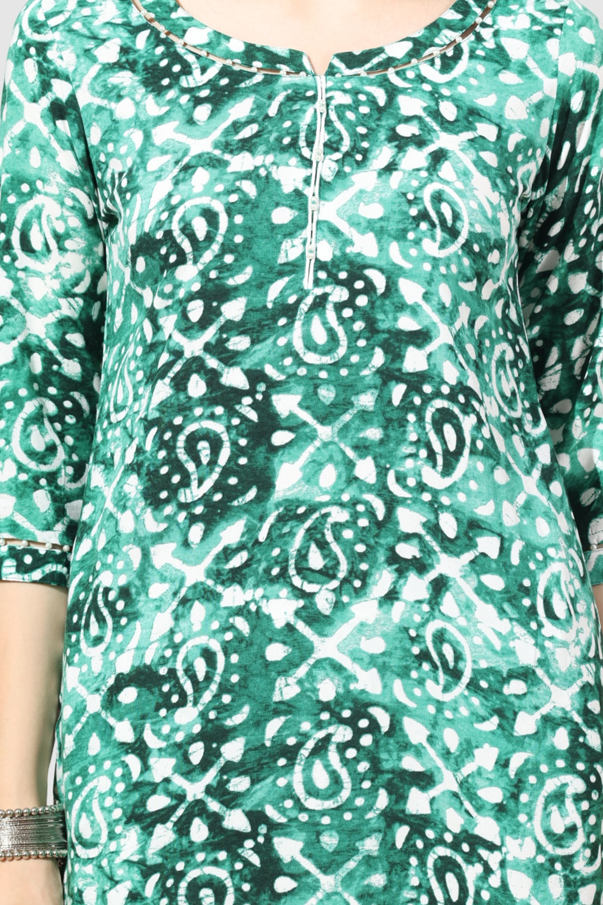 Printed Green Kurta Ladies