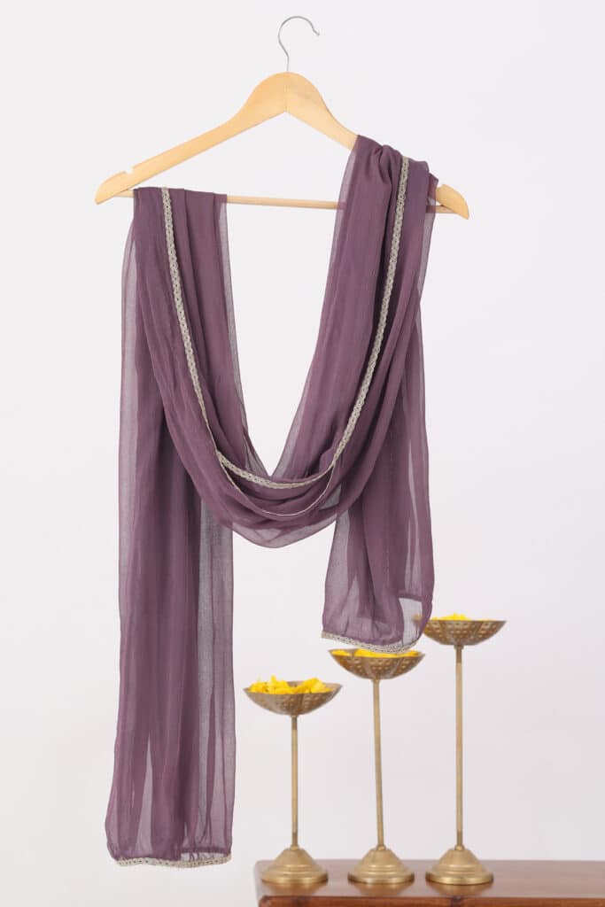 Solid Purple Dupatta For Women