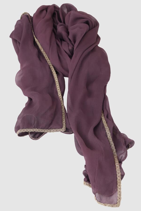 Solid Purple Dupatta For Women