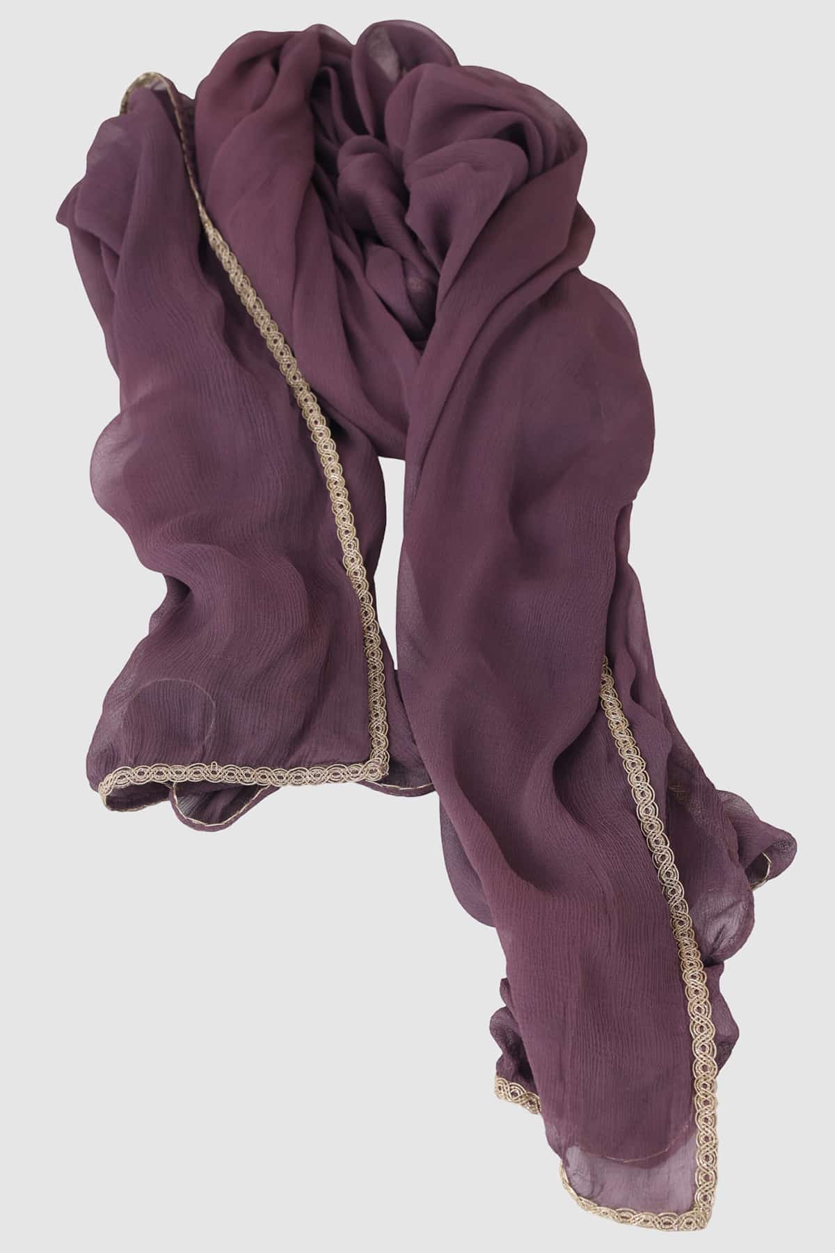 Solid Purple Dupatta For Women