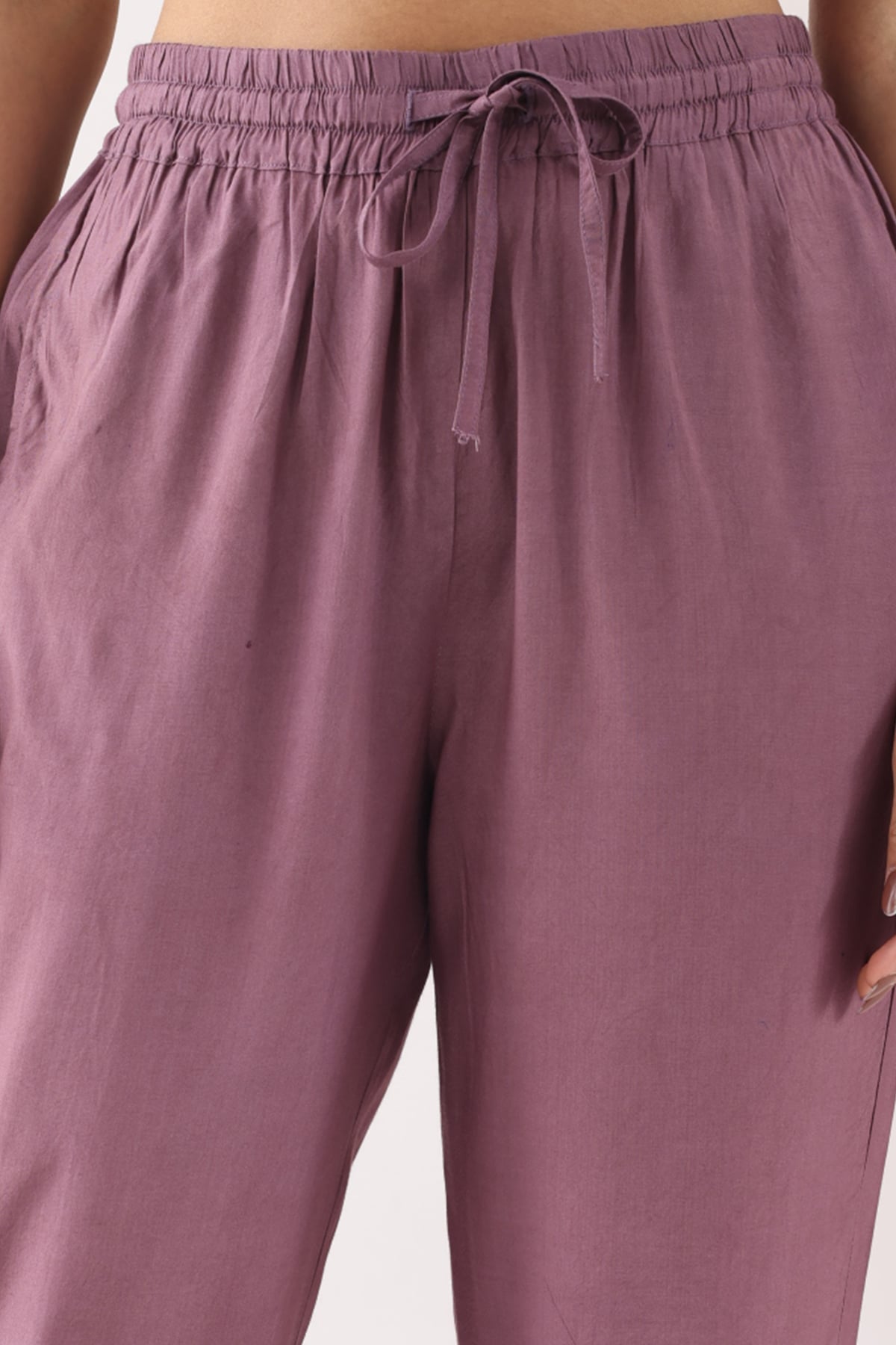 Solid Purple Palazzo For Ladies