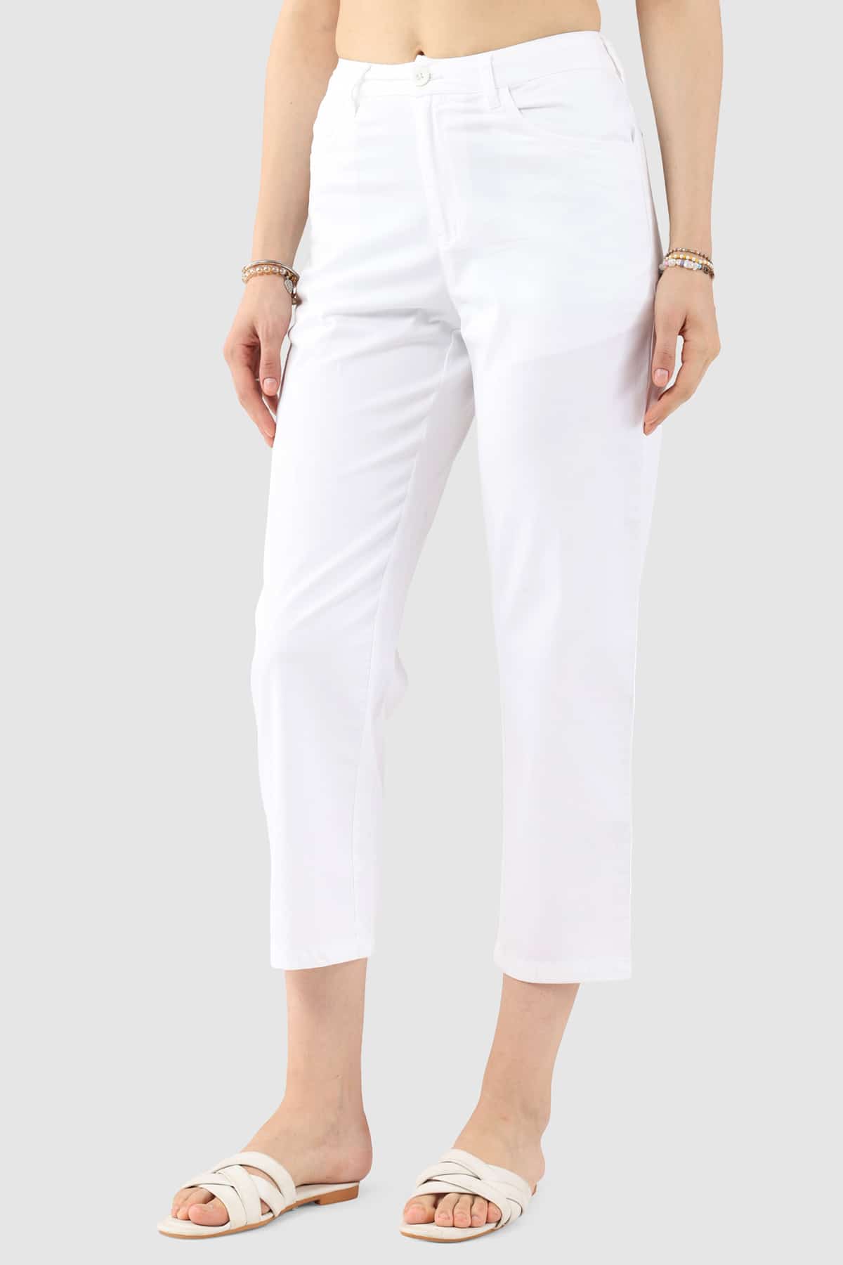 Solid White Pants For Women