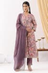 Printed Purple Kurta For Women