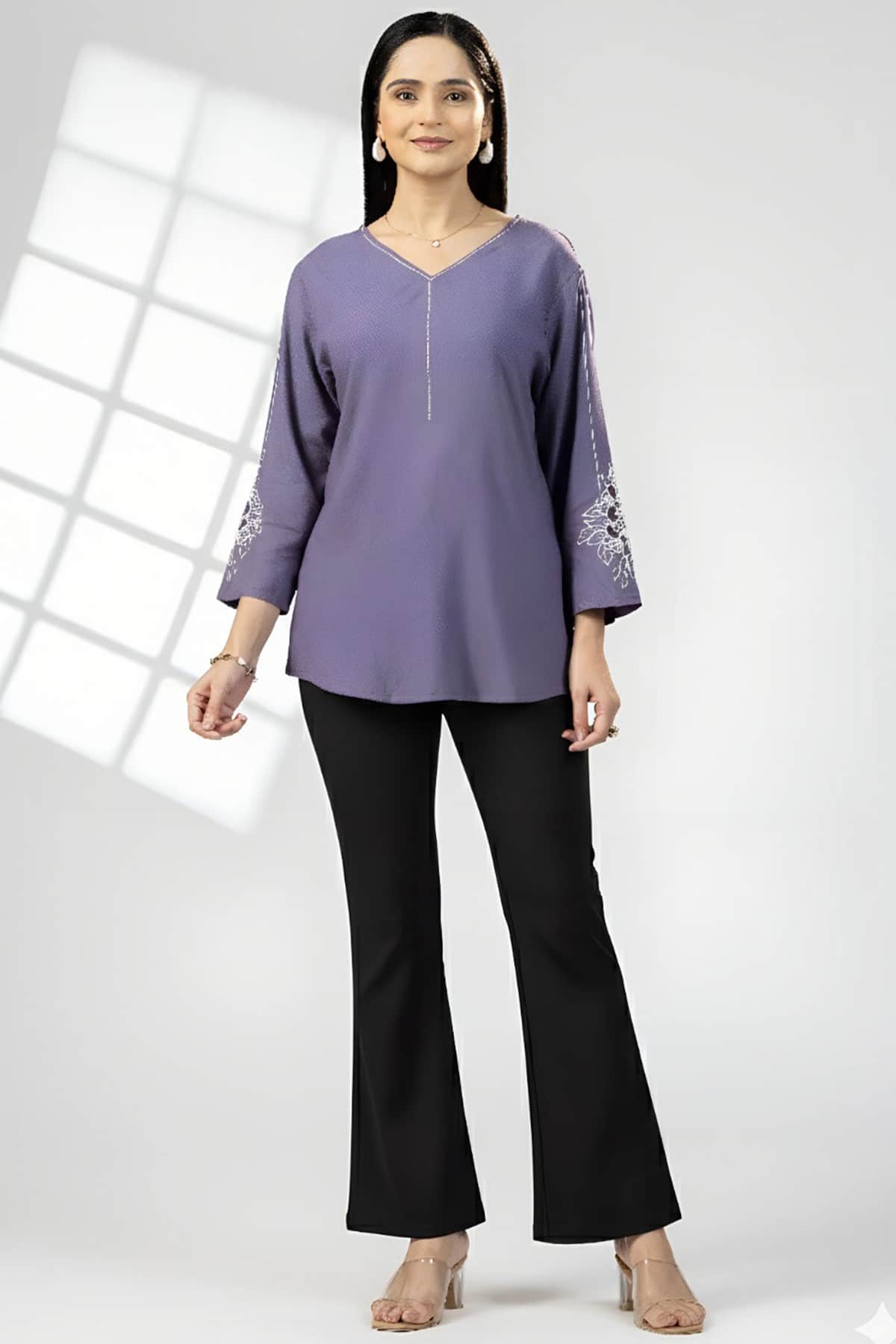 Black Tencel Roma Spandex Pant - Image 2