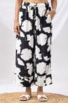 Co Ord Black And White Printed Palazzo