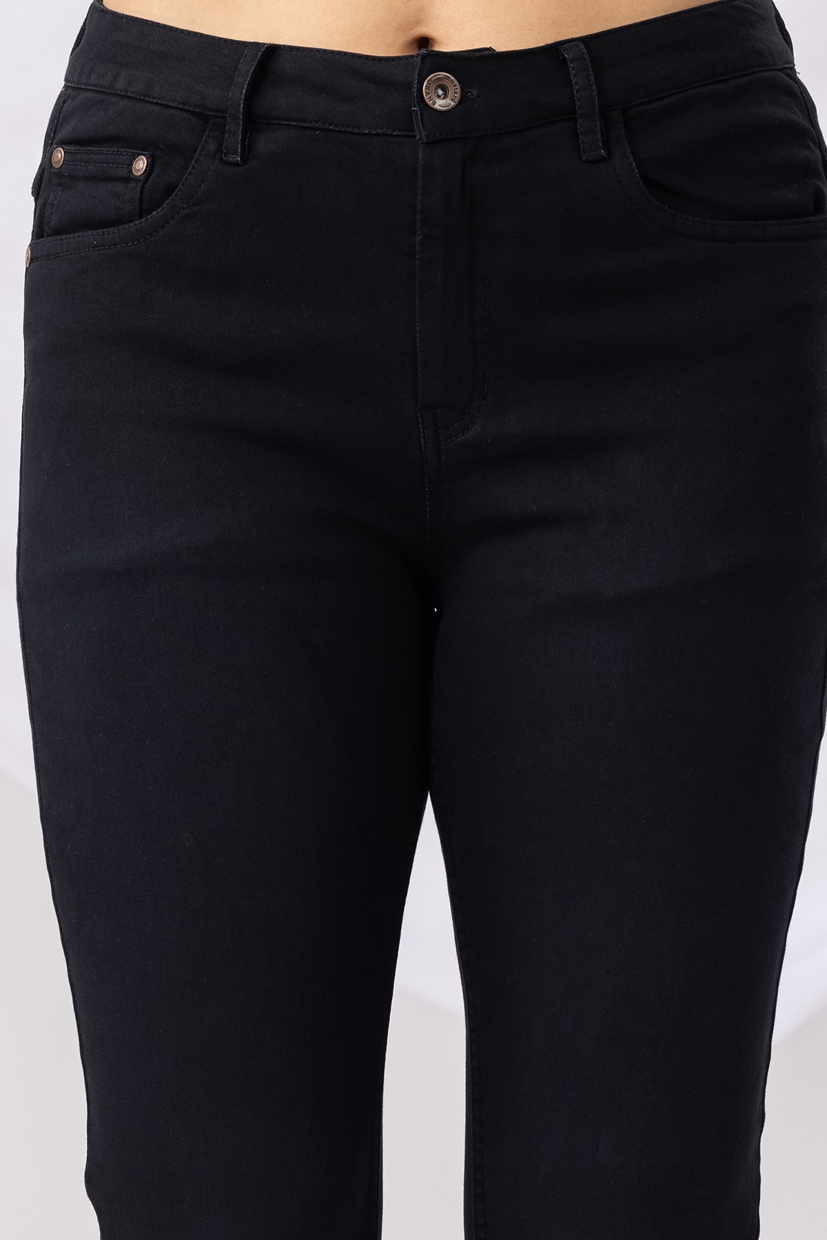 Solid Black Jeans For Women