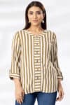 Striped V Neck Tops For Women