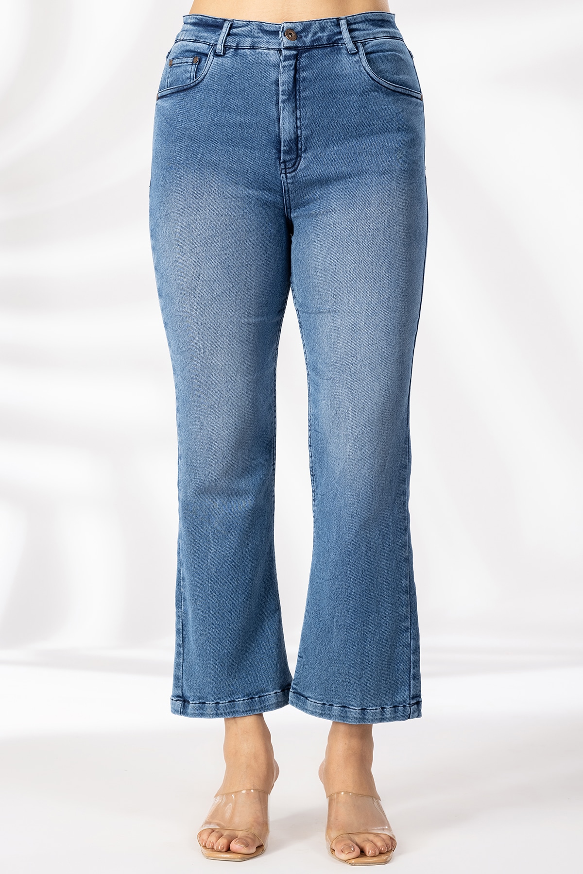 Solid Blue Jeans Ladies