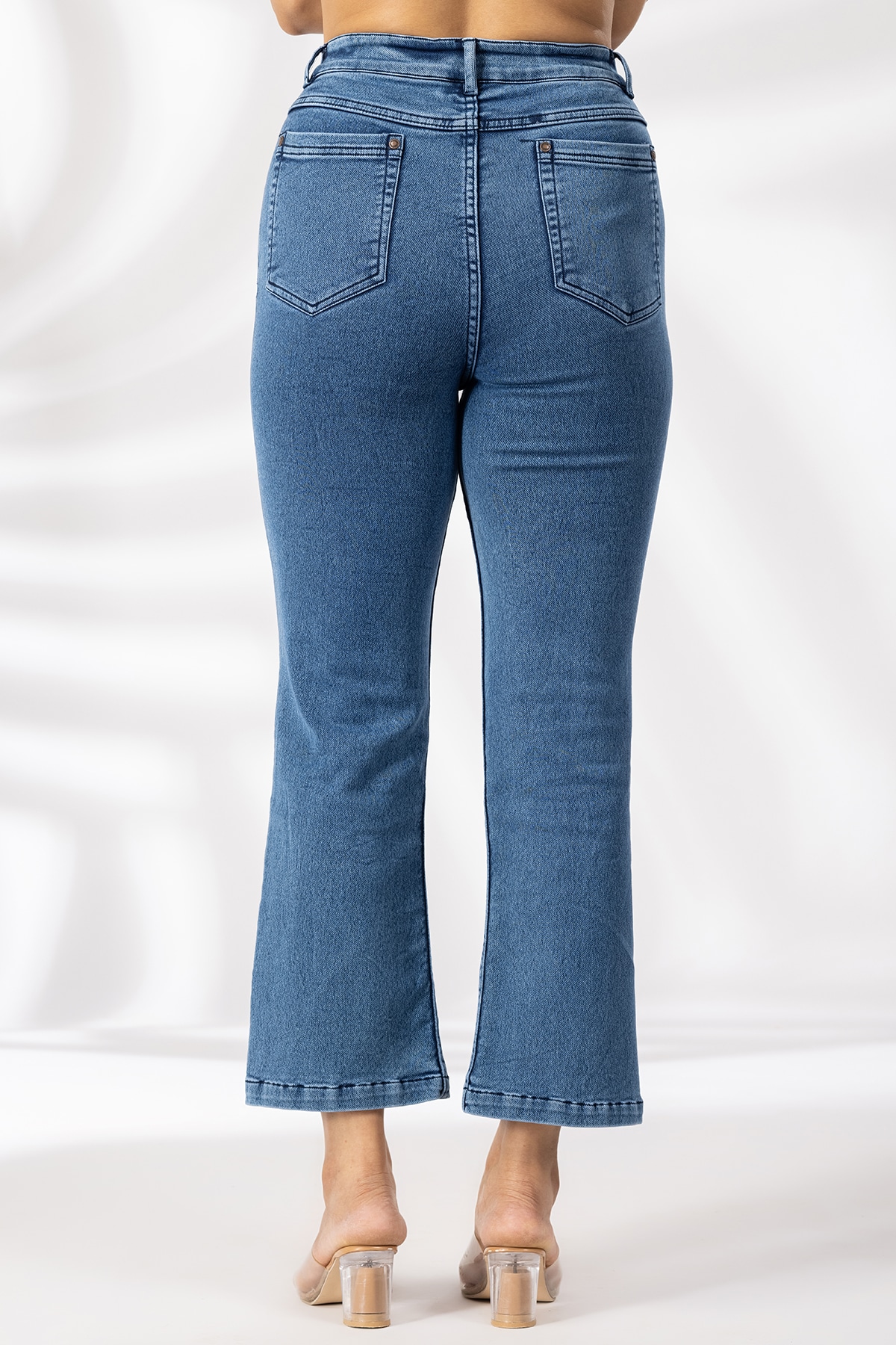 Solid Blue Jeans Ladies