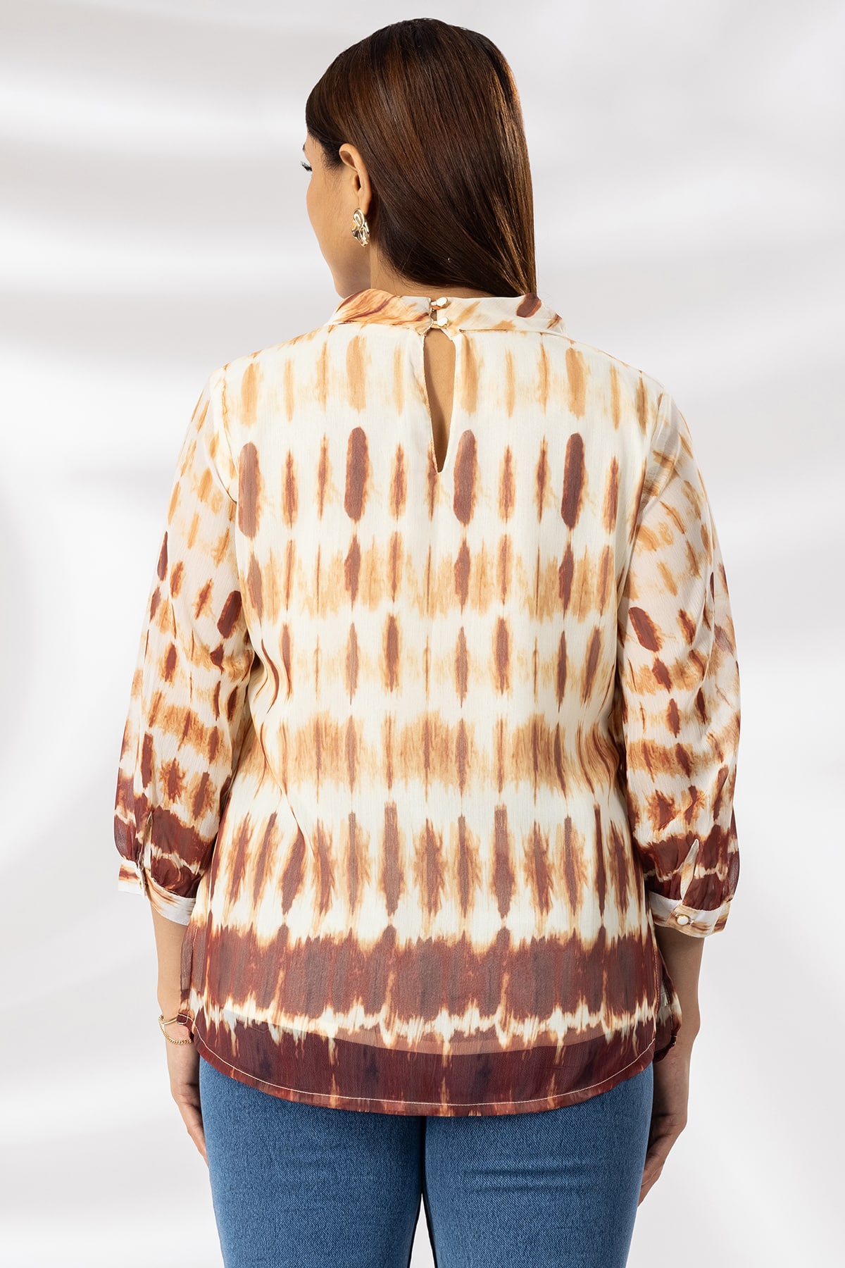 Printed Brown Top Women