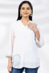 Embroidered White Top Ladies