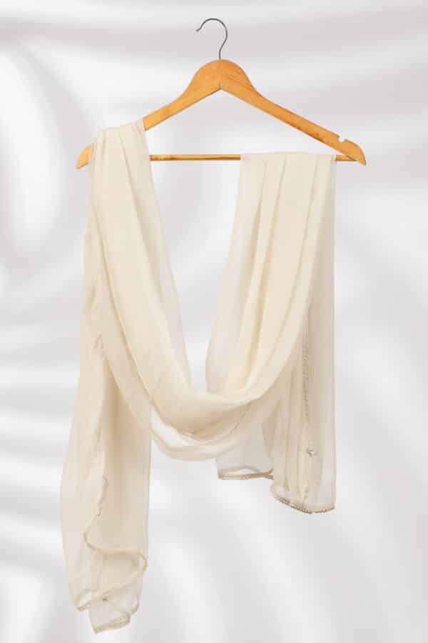Solid Off White Dupattas