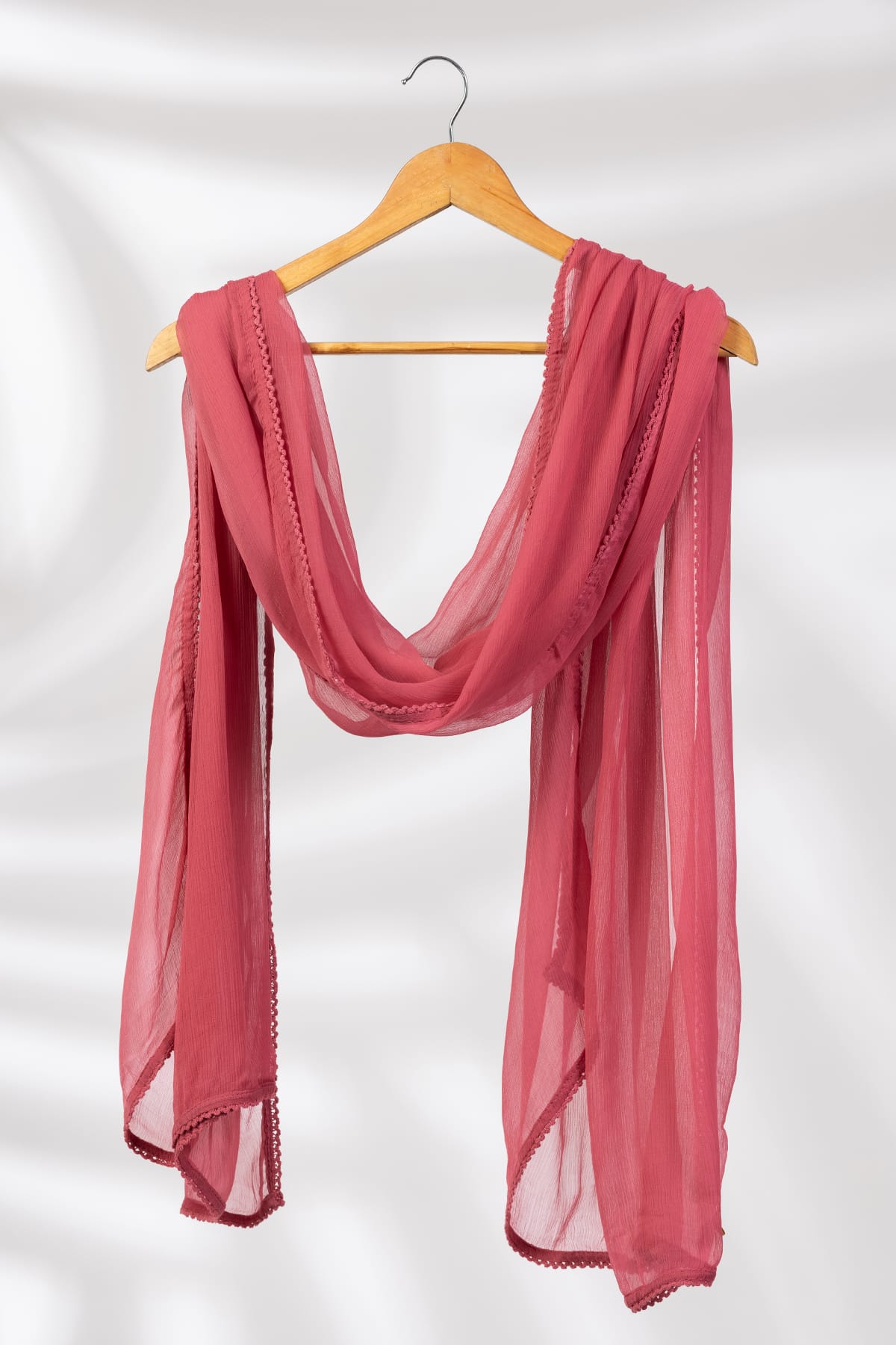 Solid Coral Ladies Dupatta