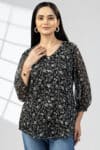 Printed Black Tops For Women