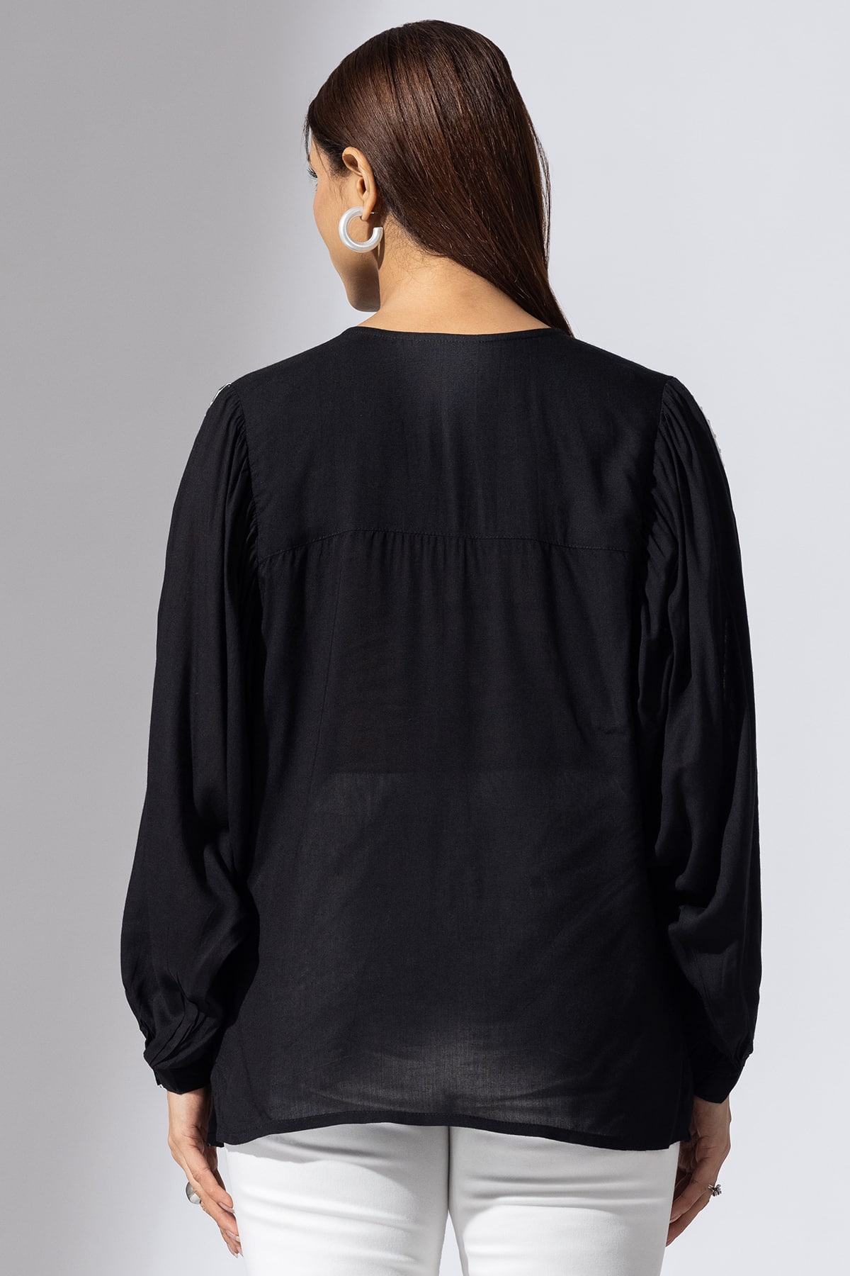Black Full Sleeve Tops For Women