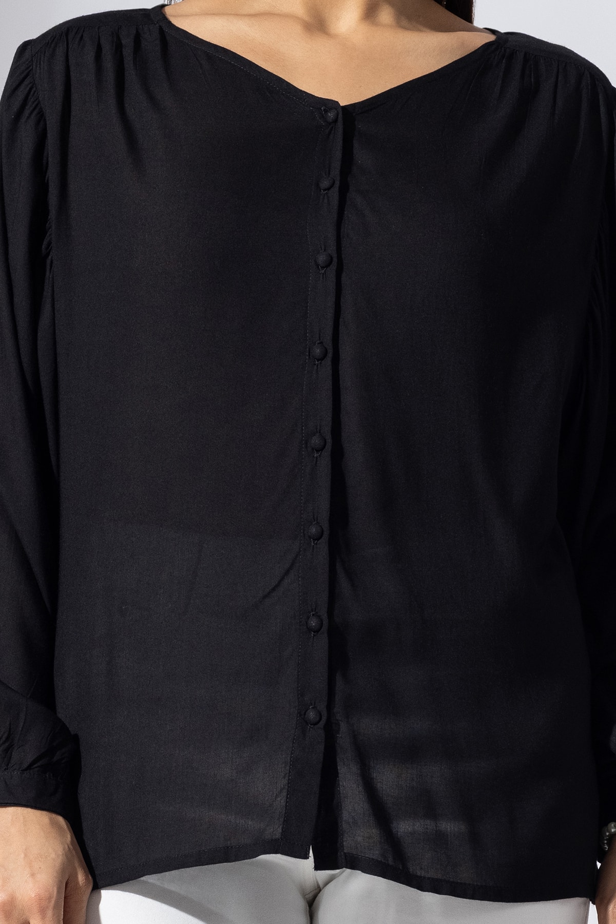 Black Full Sleeve Tops For Women