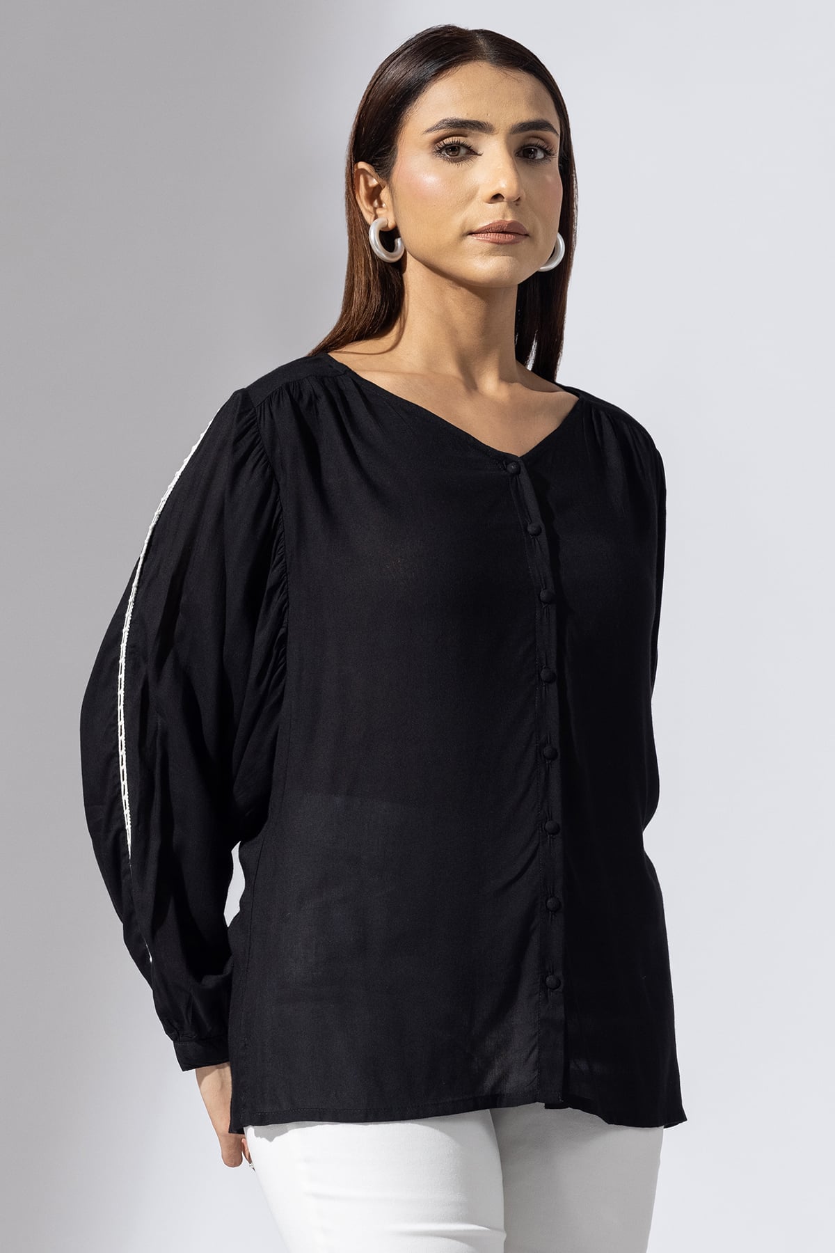 Black Full Sleeve Tops For Women