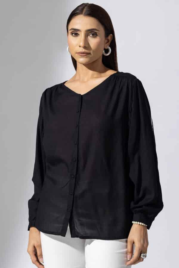 Black Full Sleeve Tops For Women