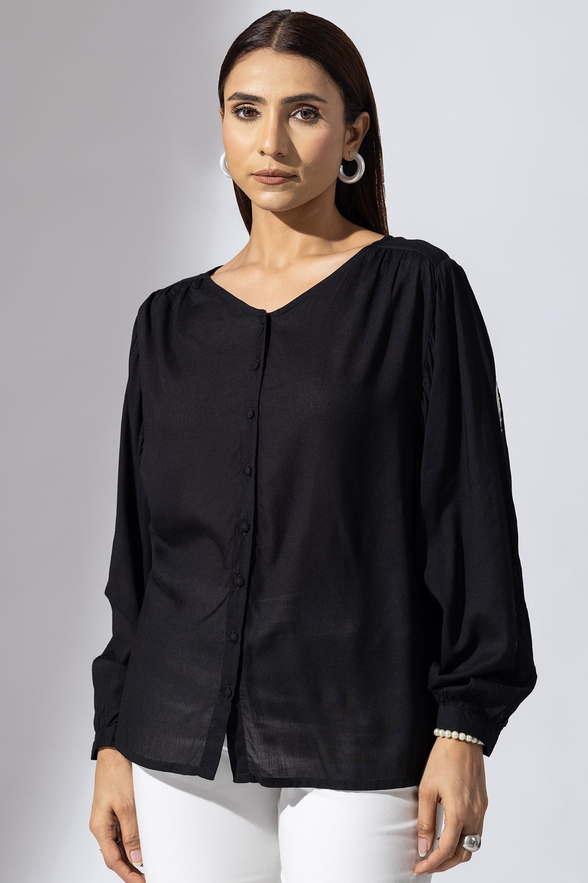Black Full Sleeve Tops For Women